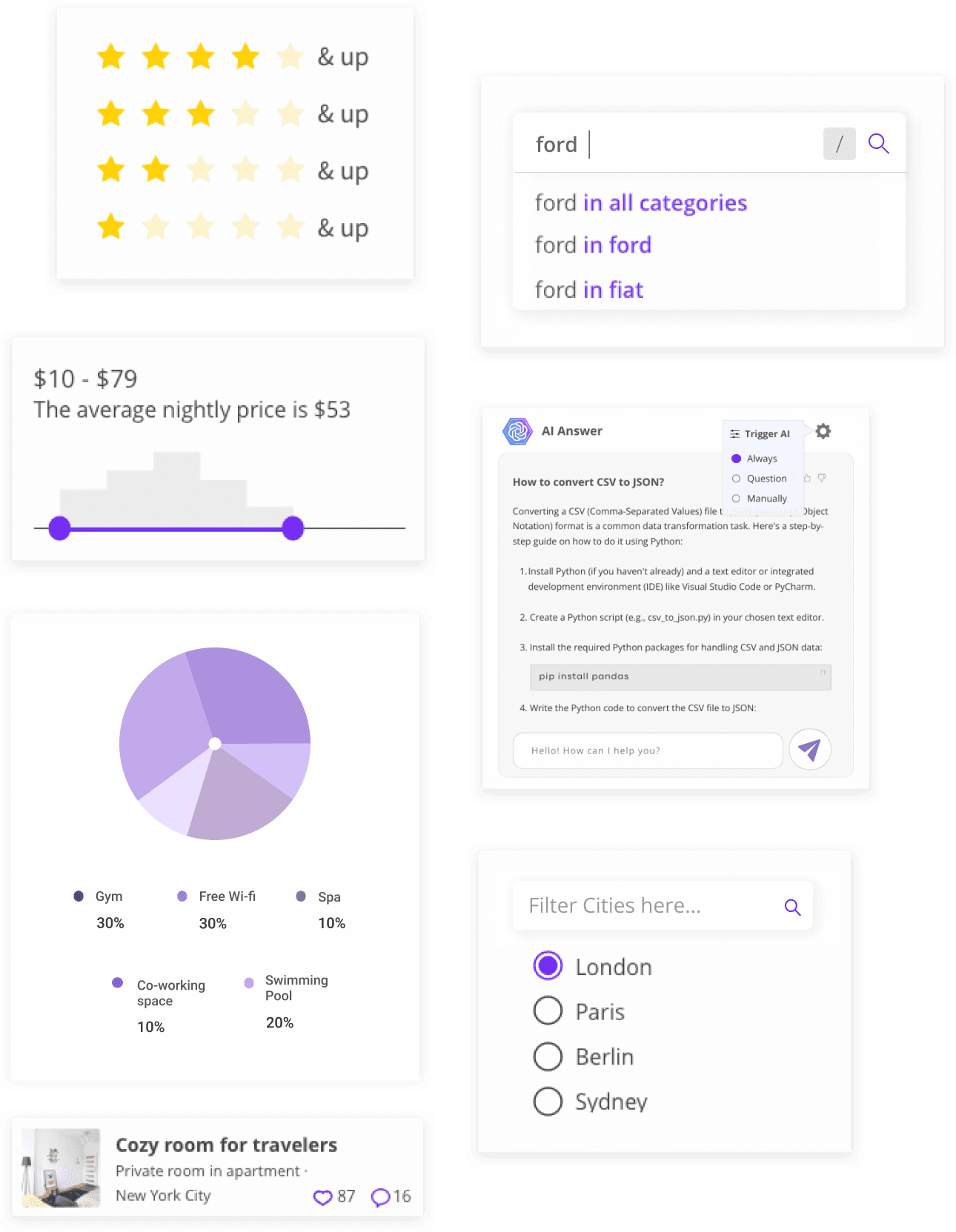 Search UI hero