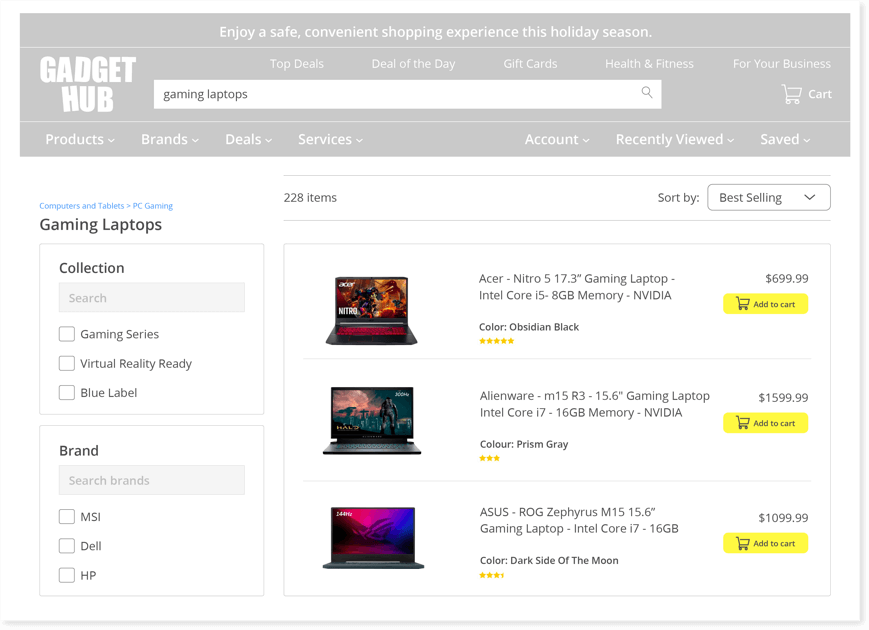 E-Commerce Search hero